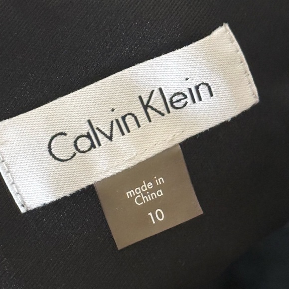 Calvin Klein Black Lace Overlay Cocktail Dress Size 10 Cap Sleeve - Picture 7 of 7